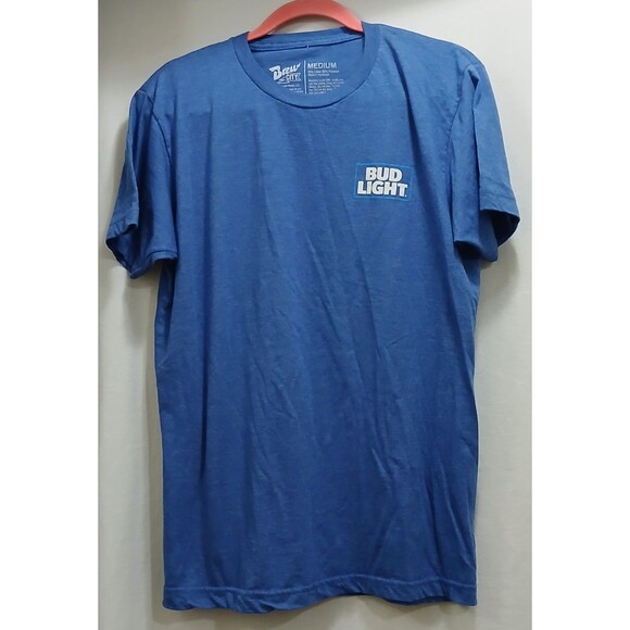 Brew City Other - Brew City Bud Light Double Sided T-Shirt Medium Short Sleeve Beer Blue S/S EUC